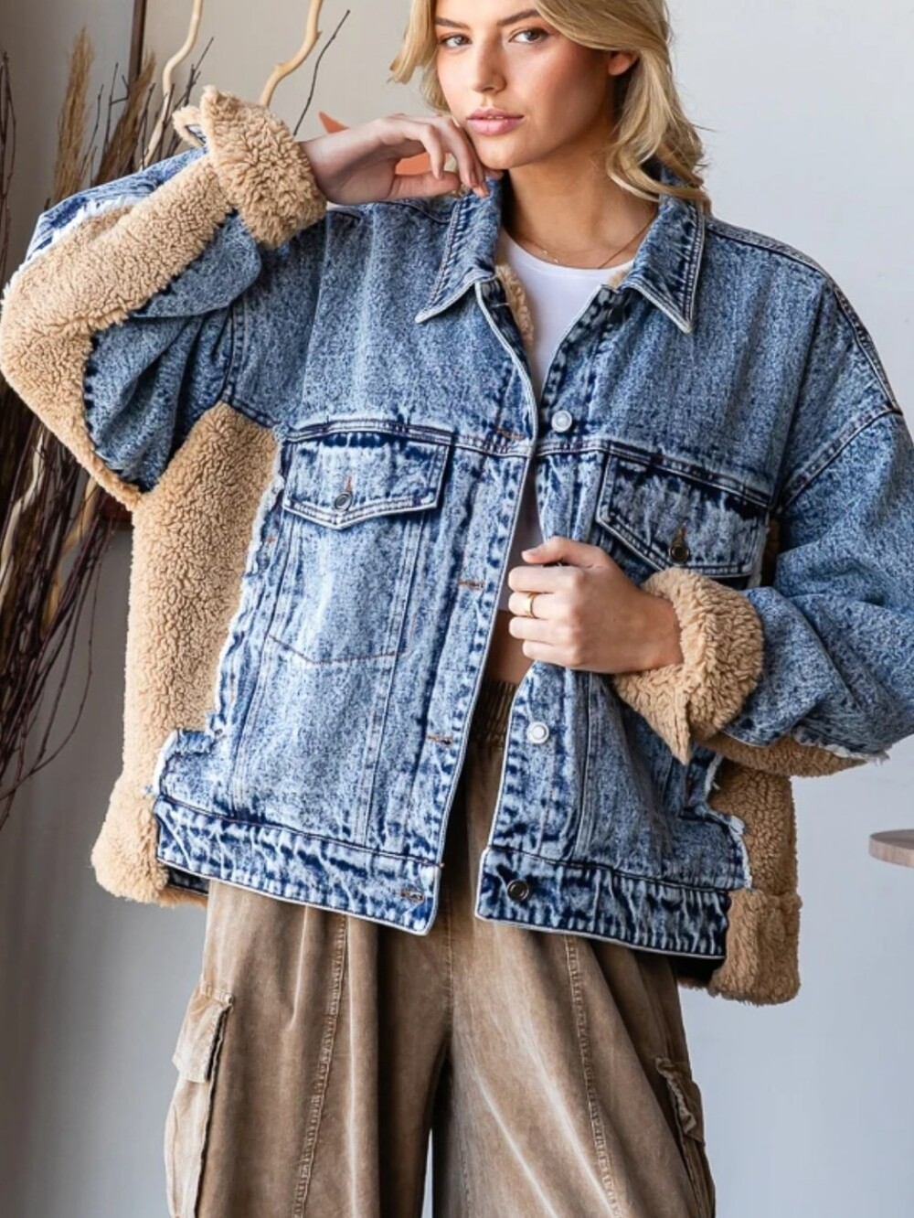 #1798 Oli & Hali Frost & Fleece Denim Jacket